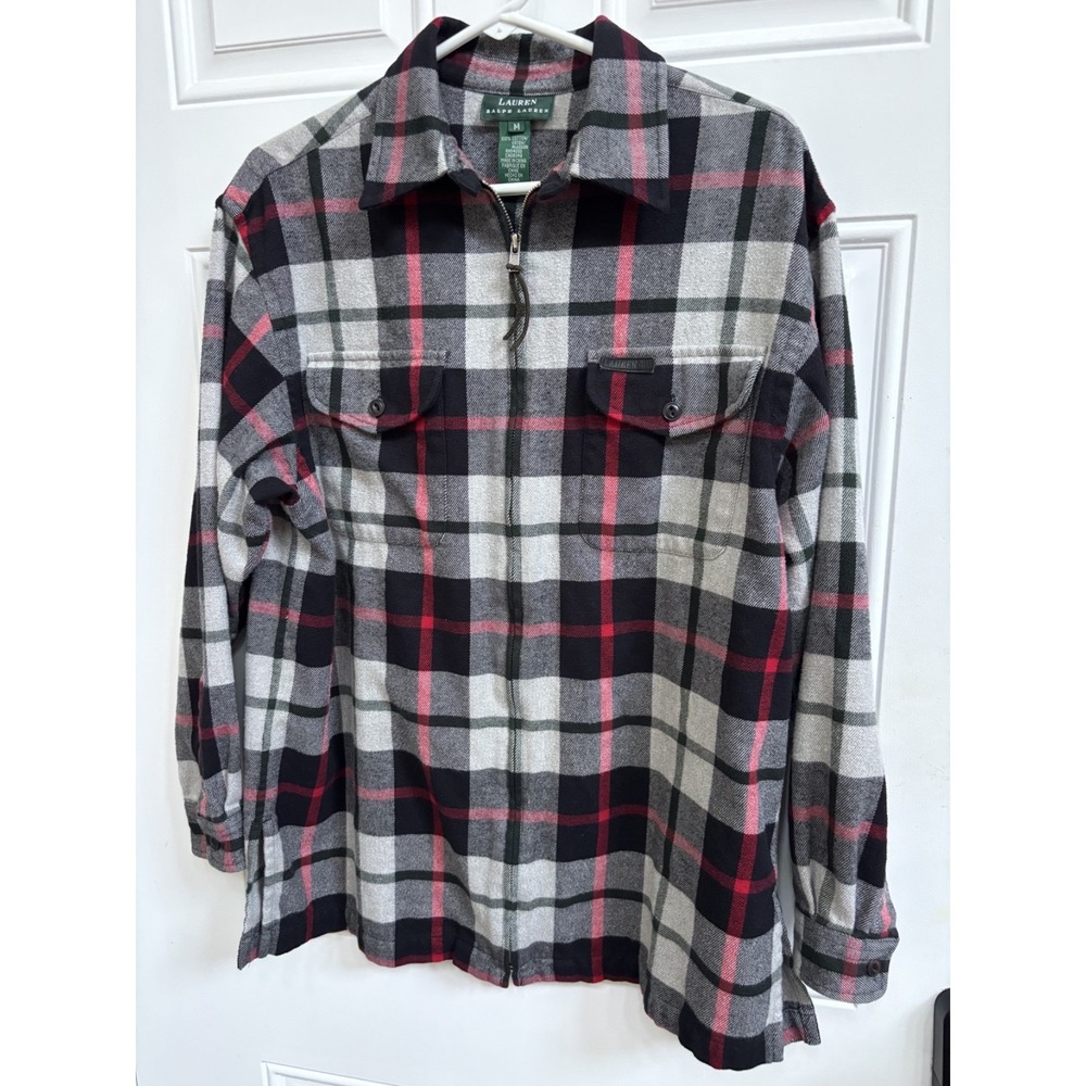 Lauren Ralph Lauren Jacket Mens Medium Full Zip Plaid